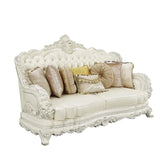 Adara White PU & Antique White Finish Sofa Model LV01224 By ACME Furniture